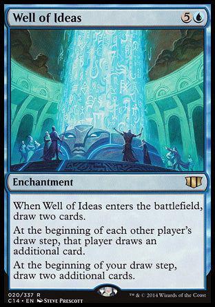 '-Well of Ideas
Enchantment
When this enchantment enters, draw two cards.
At the beginning of each other player's draw step, that player draws an additional card.
At the beginning of your draw step, draw two additional cards.