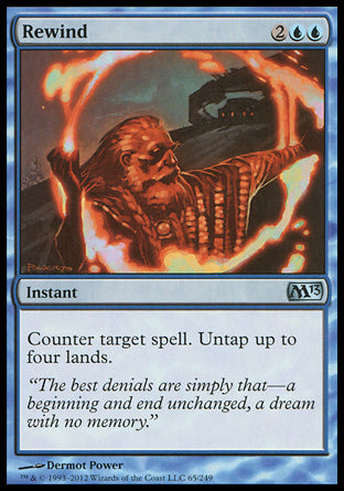 Rewind
Instant
Counter target spell. Untap up to four lands.