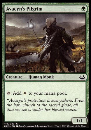 '-Avacyn's Pilgrim
Creature â€” Human Monk
%T: Add %W.
1/1