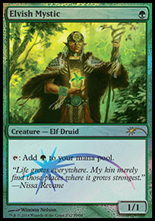 '-Elvish Mystic
Creature â€” Elf Druid
%T: Add %G.
1/1