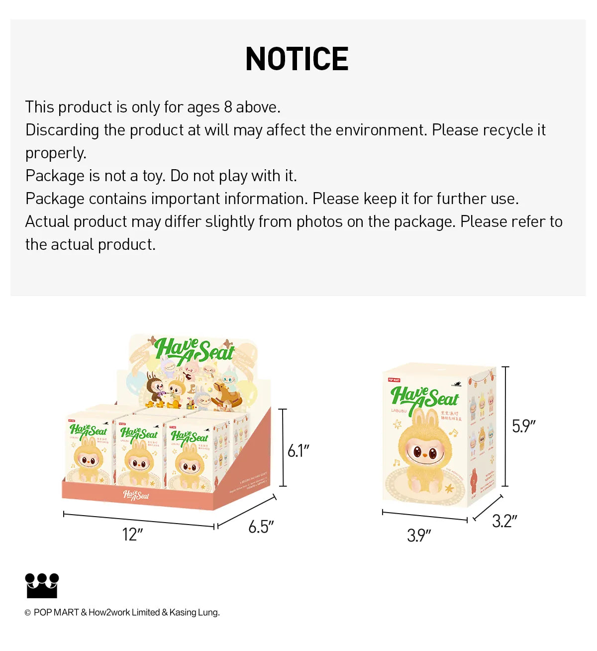 Labubu - The Monsters Have a Seat Vinyl Plush Blind Box (1 Random Box)