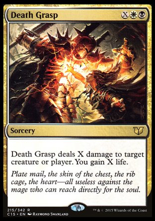 Death Grasp
Sorcery
Death Grasp deals X damage to any target. You gain X life.