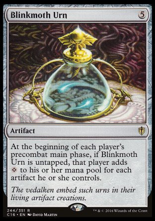 '-Blinkmoth Urn
Artifact
At the beginning of each player's first main phase, if this artifact is untapped, that player adds %C for each artifact they control.