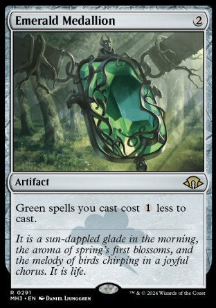 '-Emerald Medallion
Artifact
Green spells you cast cost %1 less to cast.