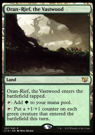 '-Oran-Rief, the Vastwood
Land
This land enters tapped.
%T: Add %G.
%T: Put a +1/+1 counter on each green creature that entered this turn.