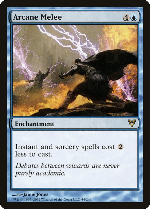 Arcane Melee
Enchantment
Instant and sorcery spells cost {2} less to cast.