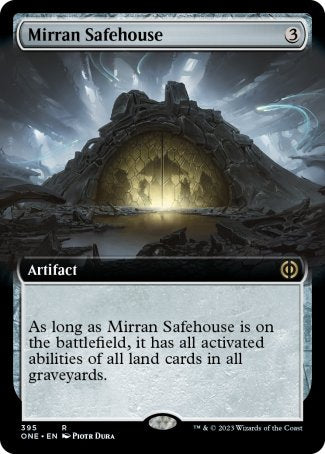 Mirran Safehouse
Artifact
As long as this artifact is on the battlefield, it has all activated abilities of all land cards in all graveyards.