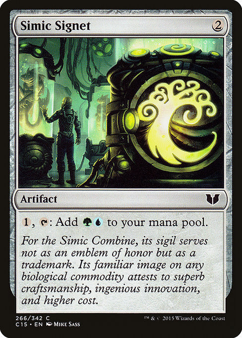 Simic Signet
Artifact
{1}, {T}: Add {G}{U}.
