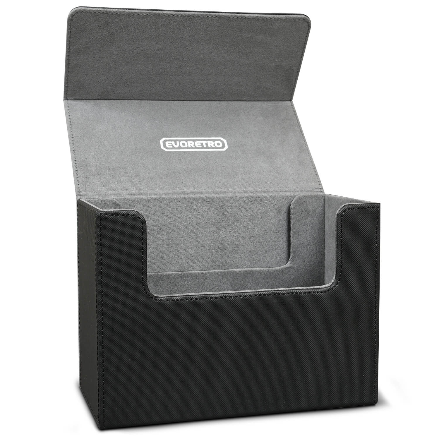 EVORETRO Magnetic Card Holder - 180+ Toploaders or 500+ Trading Cards | Black/Grey