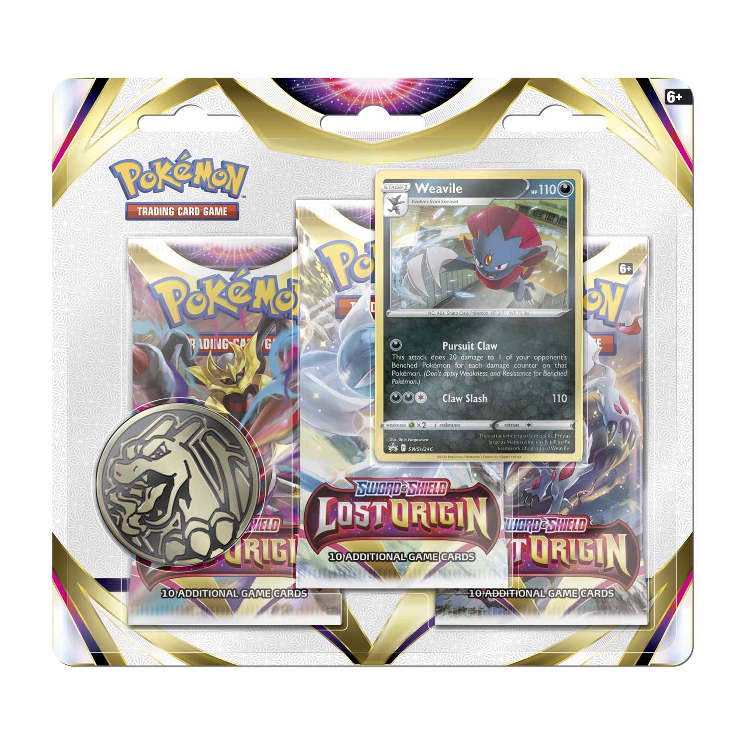 Pokémon TCG - Sword & Shield - Lost Origin - 3 Packs Blister (Weavile)