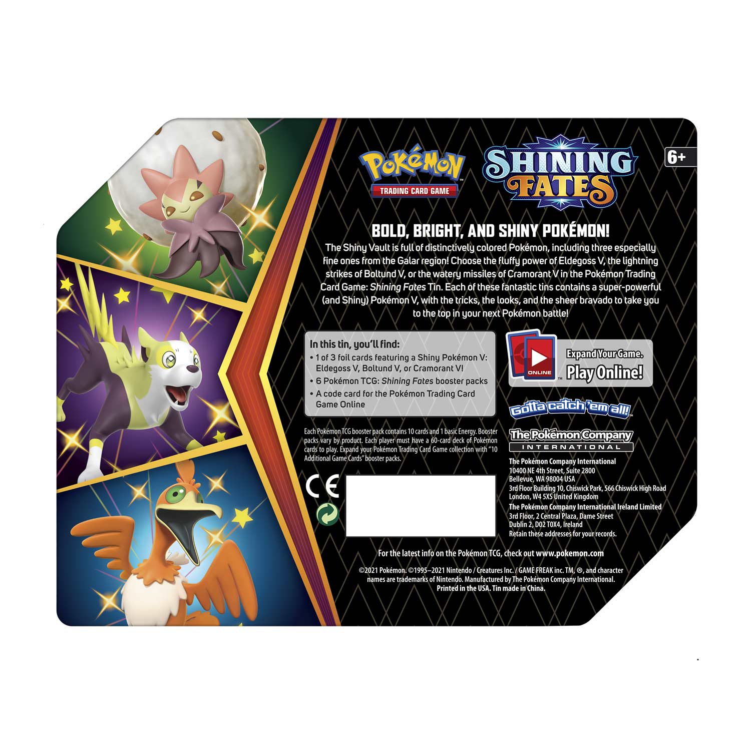 Pokémon TCG - Sword & Shield - Shining Fates Tin (Shiny Cramorant V)