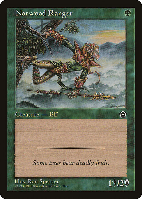 Norwood Ranger
Creature — Elf Scout Ranger
1/2