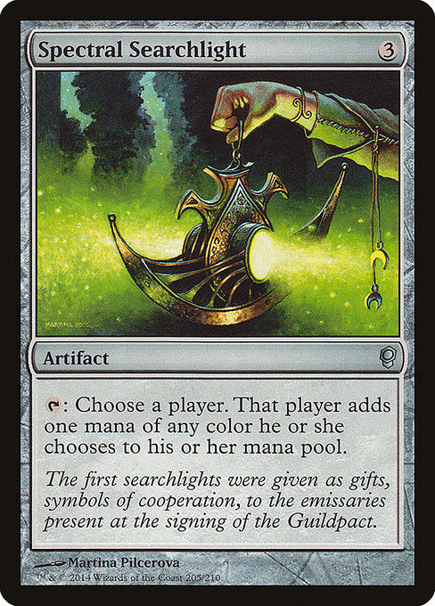 Spectral Searchlight
Artifact
{T}: Choose a player. That player adds one mana of any color they choose.