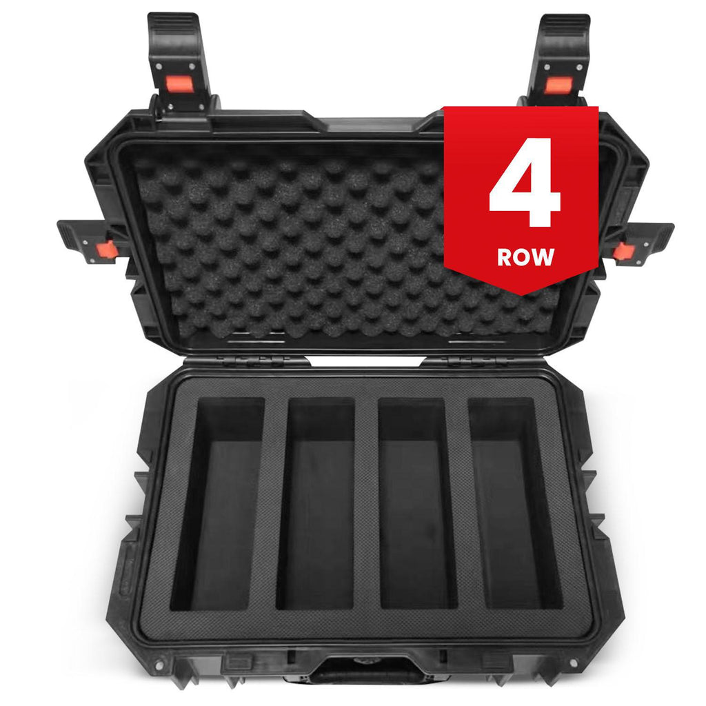 EVORETRO Travel Roller Case for Graded Cards – 4-Row Heavy-Duty Build
