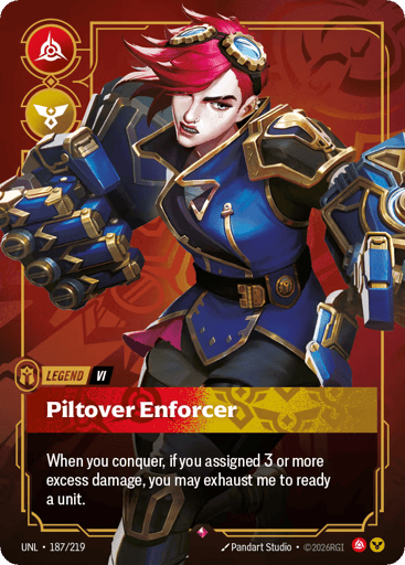 Rules
When you conquer, if you assigned 3 or more excess damage, you may exhaust me to ready a unit.
Energy
-
Might
-
Domain
Fury
Rarity
Rare
Number
187/219
Artist
Pandart Studio
Expansion
Unleashed