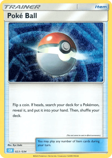Poke Ball (Gyarados) 
HGSS Trainer Kit: Gyarados & Raichu 
Product Details
Card Number / Rarity:23/30 / Common
Card Type / HP / Stage:Item / /
Card Text:Flip a coin. If heads, search your deck for a Pokemon, show it to your opponent, and put it into your hand. Shuffle your deck afterward.