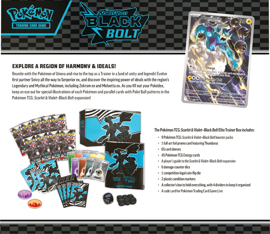 Pokémon TCG - Scarlet & Violet - Black Bolt - Elite Trainer Box